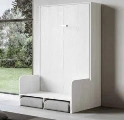 Armoire Lit 140x190 Cm Avec Canapé Et Colonne De Rangement Bois Blanc Kanto -Disney Cars Soldes armoire lit 120x190 cm avec canape et colonne de rangement bois blanc kanto 3666722810401 1318647