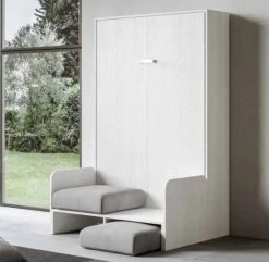 Armoire Lit 120x190 Cm Avec Canapé Et Colonne De Rangement Bois Blanc Kanto -Disney Cars Soldes armoire lit 120x190 cm avec canape et colonne de rangement bois blanc kanto 8050598027271 1318613