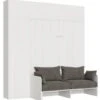 Armoire Lit 120x190 Cm Escamotable Avec Colonne De Rangement Et éléments Hauts Avec Mobilier Bois Frêne Blanc Kanto -Disney Cars Soldes armoire lit 120x190 cm escamotable avec colonne de rangement et elements hauts avec mobilier bois frene blanc kanto 3666722857147 1323339