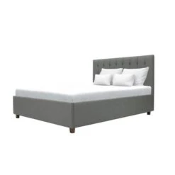Lit Adulte 140 X 190 Cm + Coffre De Rangement - Tissu Imitation Lin Gris Clair - Sommier Inclus - EMILY -Disney Cars Soldes lit adulte 140 x 190 cm coffre de rangement tissu imitation lin gris clair sommier inclus emily 3612400217703 535826