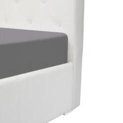 Lit Adulte 160 X 200 Cm Tete De Lit Capitonnée + Coffre De Rangement - Simili Blanc - Sommier Inclus - MILES -Disney Cars Soldes lit adulte 160 x 200 cm tete de lit capitonnee coffre de rangement simili blanc sommier inclus miles 3612400217802 535836