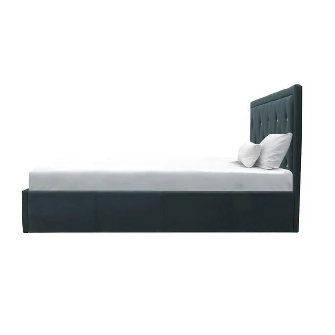 Lit Adulte Capitonné 160 X 200 Cm + Coffre De Rangement - Simili Noir - VIRGINIA 4 Lit Adulte Capitonné 160 X 200 Cm + Coffre De Rangement - Simili Noir - VIRGINIA – Image 2