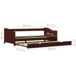Lit Banquette 2 Couchages Pin Massif Marron Foncé Sacha 90x200 Cm -Disney Cars Soldes lit banquette 2 couchages pin massif marron fonce sacha 90x200 cm 3666722780780 382149