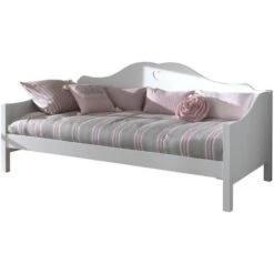 Lit Banquette Gigogne 90x200 Cm Bois Laqué Blanc Cœur -Disney Cars Soldes lit banquette gigogne 90x200 cm bois laque blanc c ur 5420070215688 691131
