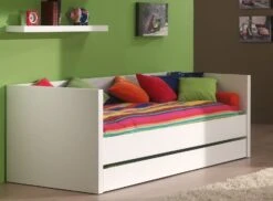 Lit Banquette Gigogne 90x200 Cm Bois Laqué Blanc Lara -Disney Cars Soldes lit banquette gigogne 90x200 cm bois laque blanc lara 5420070207126 690454