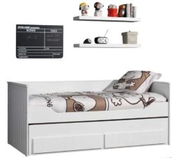 Lit Banquette Gigogne 90x200 Cm Bois Laqué Blanc Robin 8 Lit Banquette Gigogne 90x200 Cm Bois Laqué Blanc Robin -Disney Cars Soldes lit banquette gigogne 90x200 cm bois laque blanc robin 5420070207515 696037