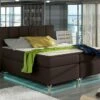 Lit Boxspring 160x200 Cm Simili Cuir Marron Balfor