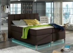 Disney Cars Soldes 7 Lit Boxspring 160x200 Cm Simili Cuir Marron Balfor