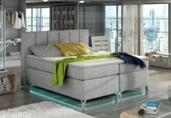 Disney Cars Soldes 11 Lit Boxspring 160x200 Cm Tissu Gris Clair Balfor