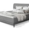 Lit Boxspring 180x200 Cm Velours Gris Clair Sommier Et Matelas Inclus Mastera