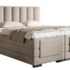 Lit Boxspring électrique Velours Beige Avec Matelas Et Surmatelas Arkos