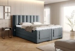 Lit Boxspring électrique Velours Gris Avec Matelas Et Surmatelas Arkos -Disney Cars Soldes lit boxspring electrique velours gris avec matelas et surmatelas arkos 5904484028114 1425035