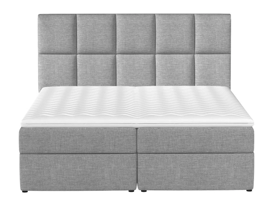 Lit Boxspring Tissu Beige Chiné Avec Matelas Et Surmatelas Lizen 13 Lit Boxspring Tissu Beige Chiné Avec Matelas Et Surmatelas Lizen – Image 11