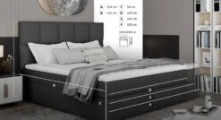 Lit Boxspring Tissu Noir Avec Matelas Et Surmatelas Lizen -Disney Cars Soldes lit boxspring tissu noir avec matelas et surmatelas lizen 3666722634557 1422208