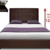 Lit Capitonné Avec Coffre Simili Marron Ruben 160