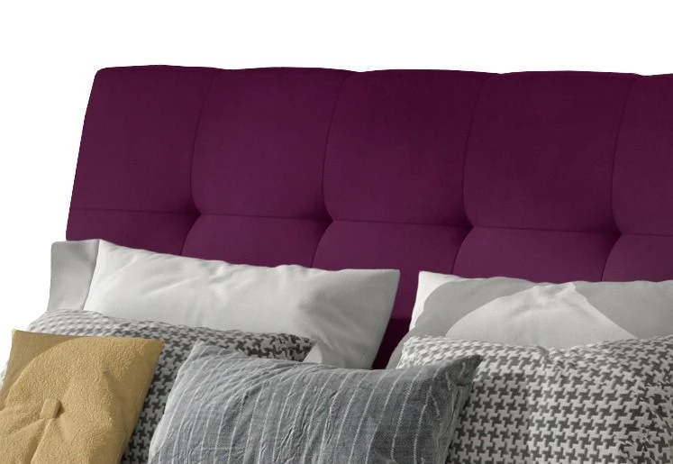 Lit Capitonné Avec Rangement Velours Prune Klein 5 Lit Capitonné Avec Rangement Velours Prune Klein – Image 3