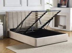 Lit Coffre 140x190 Cm Velours Taupe Capitonné Loria 9 Lit Coffre 140x190 Cm Velours Taupe Capitonné Loria -Disney Cars Soldes lit coffre 140x190 cm velours taupe capitonne loria 3327480065136 1135934