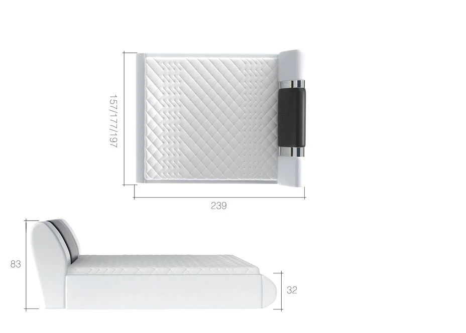 Lit Coffre 160x200 Cm Simili Gris/tissu Gris Foncé Et Métal Chromé Flavien 6 Lit Coffre 160x200 Cm Simili Gris/tissu Gris Foncé Et Métal Chromé Flavien – Image 4