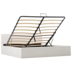 Lit Coffre 180x200 Cm Simili Cuir Blanc Capitonné Rundi -Disney Cars Soldes lit coffre 180x200 cm simili cuir blanc capitonne rundi 3666722518574 595632