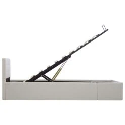 Lit Coffre 180x200 Cm Simili Cuir Blanc Capitonné Rundi -Disney Cars Soldes lit coffre 180x200 cm simili cuir blanc capitonne rundi 3666722518574 595635