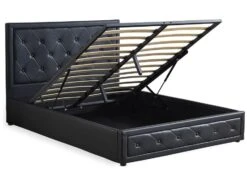 Lit Coffre 160x200 Cm Simili Cuir Noir Capitonné Maldi -Disney Cars Soldes lit coffre 180x200 cm simili cuir gris capitonne maldi 3327480065297 1134757