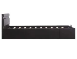 Lit Coffre à LED Simili Cuir Noir Rundi 140x200 Cm -Disney Cars Soldes lit coffre a led simili cuir noir rundi 140x200 cm 3666722558570 385736