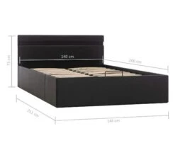 Lit Coffre à LED Simili Cuir Noir Rundi 140x200 Cm -Disney Cars Soldes lit coffre a led simili cuir noir rundi 140x200 cm 3666722558570 385739