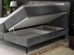 Lit Coffre Avec Matelas Velours Gris Erato 160x200 Cm 10 Lit Coffre Avec Matelas Velours Gris Erato 160x200 Cm -Disney Cars Soldes lit coffre avec matelas velours gris aderito 160x200 cm 3327480050651 653662