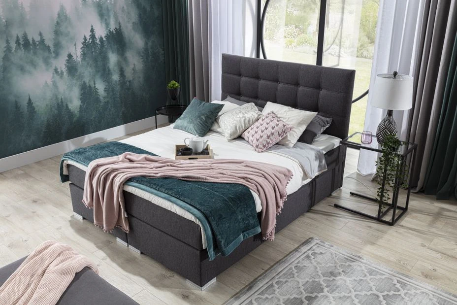 Lit Coffre Boxspring Simili Cuir Marron Avec Matelas Et Surmatelas Kavin 10 Lit Coffre Boxspring Simili Cuir Marron Avec Matelas Et Surmatelas Kavin – Image 8