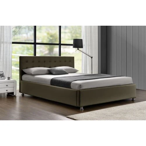 Lit Coffre Capitonné Simili Taupe 160 Sleepa 4 Lit Coffre Capitonné Simili Taupe 160 Sleepa – Image 2
