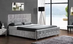 Lit Coffre Capitonné Velours Argent 160 Kim -Disney Cars Soldes lit coffre capitonne velours argent 160 kim 3557630018464 84160