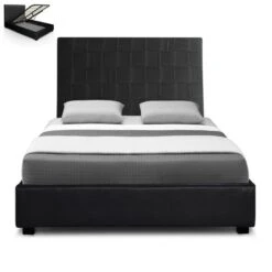 Lit Coffre Coutures Damier