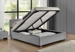 Lit Coffre Tissu Gris Clair Comett 160x200 Cm -Disney Cars Soldes lit coffre tissu gris clair comett 160x200 cm 3557630029866 328348