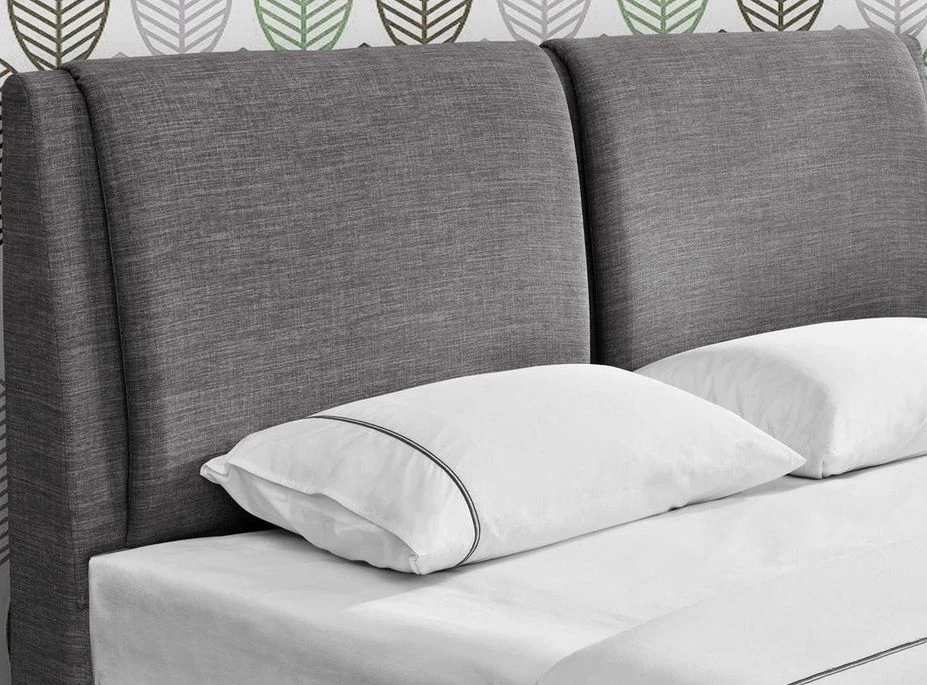 Lit Coffre Tissu Gris Foncé Kelia 180x200 Cm 5 Lit Coffre Tissu Gris Foncé Kelia 180x200 Cm – Image 3