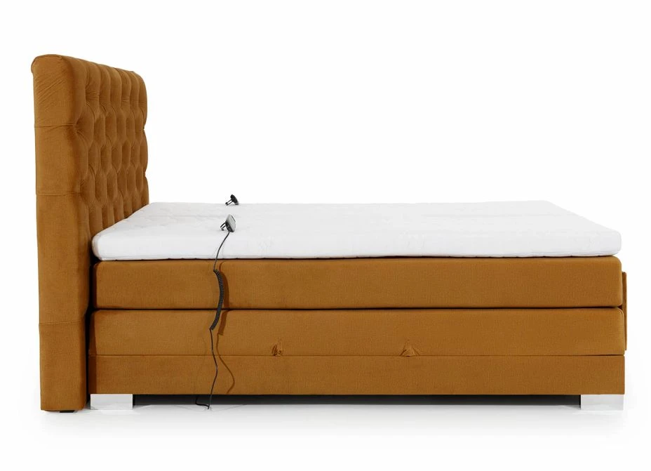 Lit Continental électrique Tissu Beige Clair Avec Matelas Et Surmatelas Karmen 9 Lit Continental électrique Tissu Beige Clair Avec Matelas Et Surmatelas Karmen – Image 7