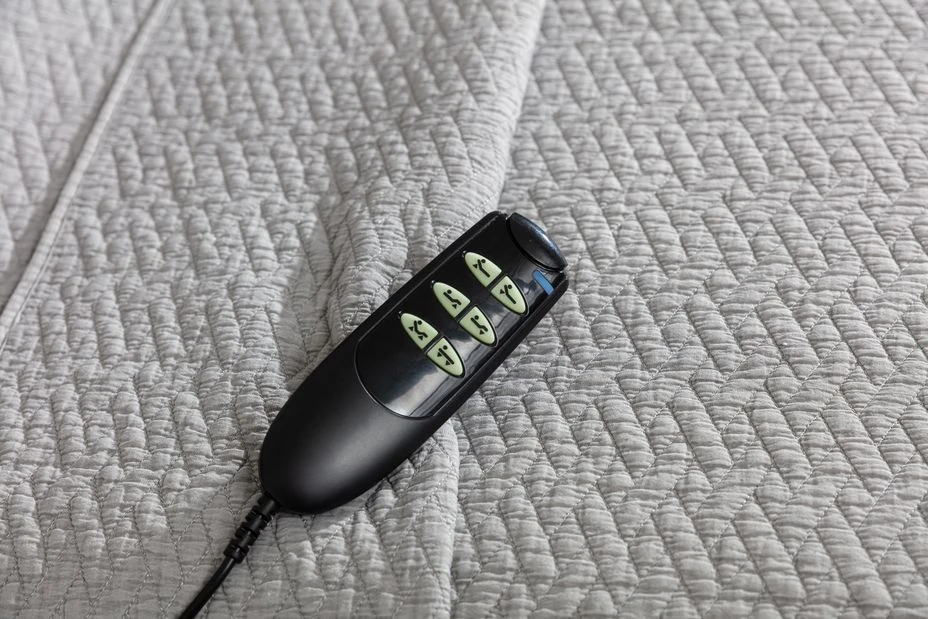 Lit Continental électrique Tissu Beige Clair Avec Matelas Et Surmatelas Karmen 13 Lit Continental électrique Tissu Beige Clair Avec Matelas Et Surmatelas Karmen – Image 11