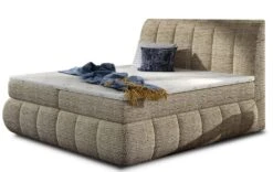 Lit Continental Matelassé Tissu Beige Clair Chiné Florencia