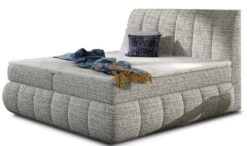 Lit Continental Matelassé Tissu Gris Clair Chiné Florencia