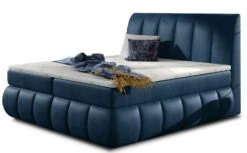 Lit Continental Matelassé Velours Bleu Florencia