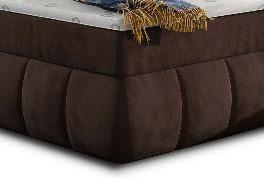 Lit Continental Matelassé Velours Marron Florencia 6 Lit Continental Matelassé Velours Marron Florencia – Image 4