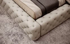 Lit Design Avec Tête De Lit Et Coffre De Rangement Capitonné Simili Cuir Beige Prince -Disney Cars Soldes lit design avec tete de lit et coffre de rangement capitonne simili cuir beige prince 3666722955089 1503296