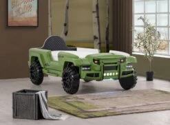 Lit Enfant Jeep Verte