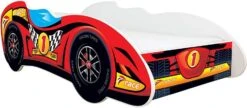 Lit Enfant Voiture F1 Top Car Rouge 70x140 Cm - Sommier Et Matelas Inclus