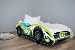 Lit Enfant Voiture F1 Fresh Vert 70x140 Cm - Sommier Et Matelas Inclus -Disney Cars Soldes lit enfant voiture f1 fresh vert 70x140 cm sommier et matelas inclus 5902533410927 569553