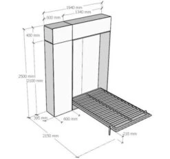 Lit Escamotable 120x190 Cm Avec 1 Colonne De Rangement 2 Meubles Hauts Bois Blanc Kanto -Disney Cars Soldes lit escamotable 120x190 cm avec 1 colonne de rangement 2 meubles hauts bois blanc kanto 8050598027219 1317864