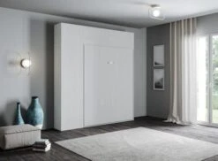 Lit Escamotable 120x190 Cm Avec 1 Colonne De Rangement 2 Meubles Hauts Bois Blanc Kanto -Disney Cars Soldes lit escamotable 120x190 cm avec 1 colonne de rangement 2 meubles hauts bois blanc kanto 8050598027219 671685