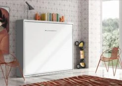 Lit Escamotable Horizontal 160x200 Cm Chêne Blanchi Valok