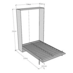 Lit Escamotable Vertical Bois Noyer Kanto 120x190 Cm -Disney Cars Soldes lit escamotable vertical bois noyer kentaro 120x190 cm 8050598027141 671476