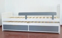 Lit Gigogne 2 Tiroirs Pin Massif Blanc Et Gris Tyson 90x190 Cm -Disney Cars Soldes lit gigogne 2 tiroirs pin massif blanc et gris tyson 90x190 cm 3327480044896 355931