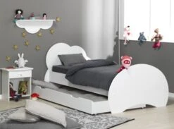 Lit Gigogne 90x190 Cm Bois Blanc Altéa -Disney Cars Soldes lit gigogne 90x190 cm bois blanc altea 655636